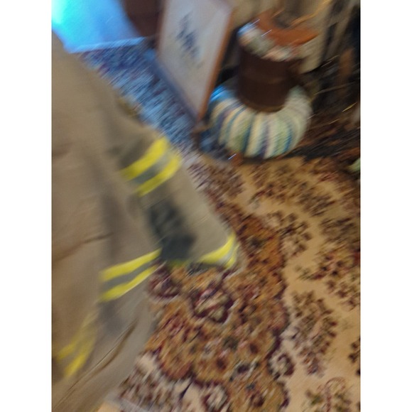 Vintage Retired Firefighter Turnout JACKET FIRE COAT USED *SHELL ONLY* 46 X 32" - Picture 10 of 10